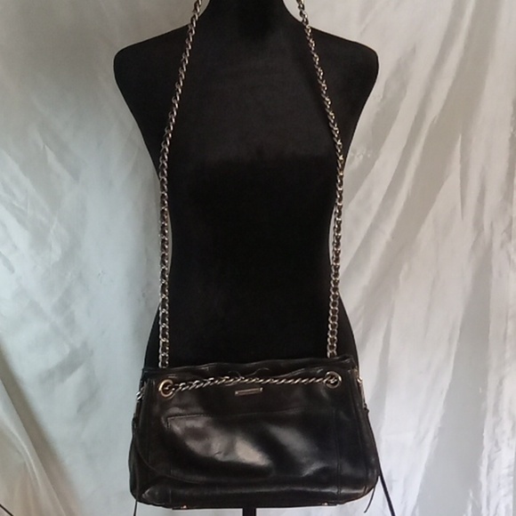 Rebecca minkoff black shoulder bag with chain strap - Picture 1 of 10
